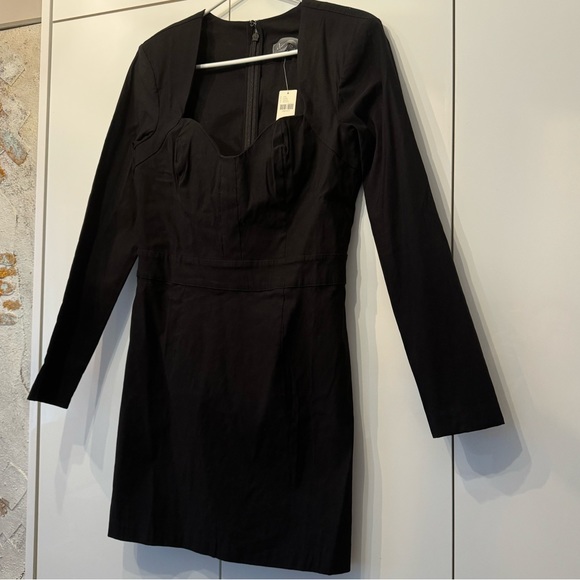 NWT Size 14 - By Anthropologie Long-Sleeve Sweetheart Slim Mini Dress - Picture 14 of 16